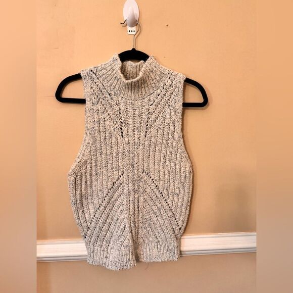 Anthropologie Blue/White Sleeveless Sweater Size L - Picture 7 of 9